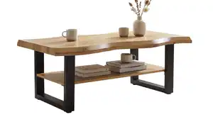 Couchtisch Baumkantentisch Wildeiche 110 x 60 cm - GABRION