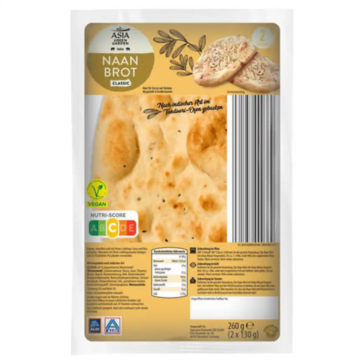 Bild 1 von ASIA GREEN GARDEN Naan Brot 260 g, Natur