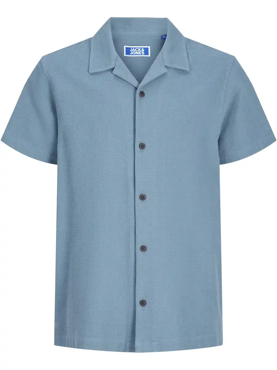 Bild 2 von Jack & Jones Junior JJGLOBAL WAFFLE RESORT Kurzarmhemd Blau