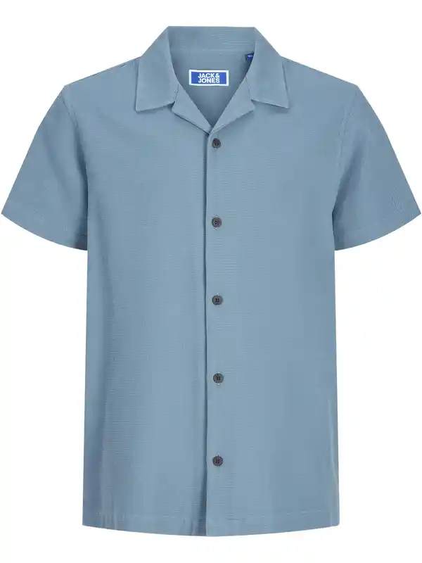 Bild 2 von Jack & Jones Junior JJGLOBAL WAFFLE RESORT Kurzarmhemd Blau