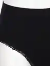 Bild 2 von Damen Taillenslip im 2er Pack mit Ripp und Spitze Schwarz