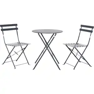 Bistro-Set 3-teilig klappbar, anthrazit