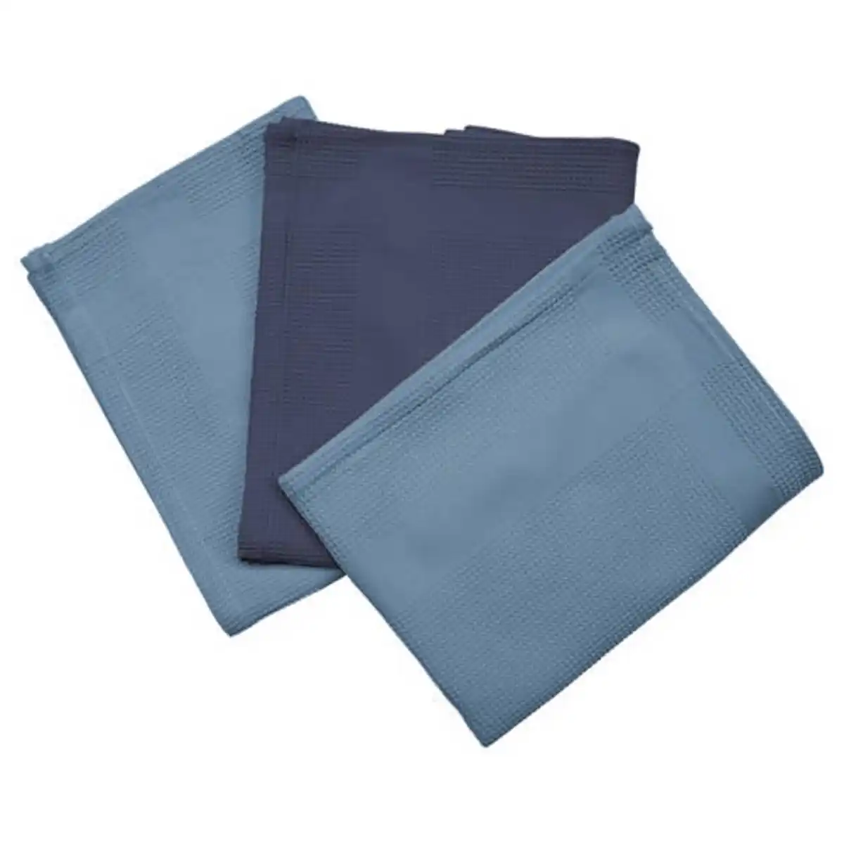 Bild 1 von CROFTON Waffel Piquet Geschirrt 3er Pack, Blau