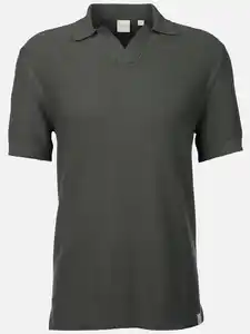 Herren Poloshirt mit Struktur Grau