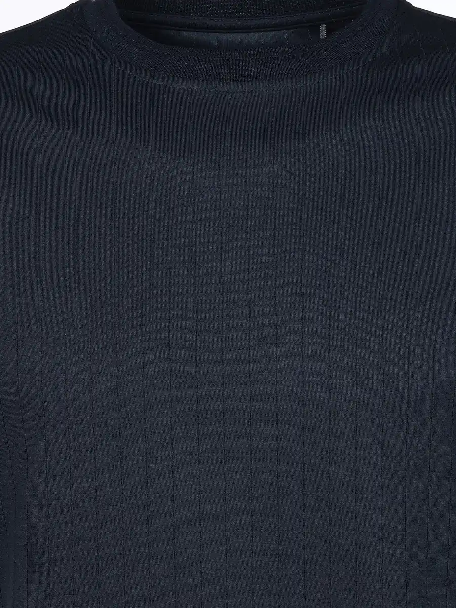 Bild 3 von Herren T-Shirt mit feinen Streifen Blau