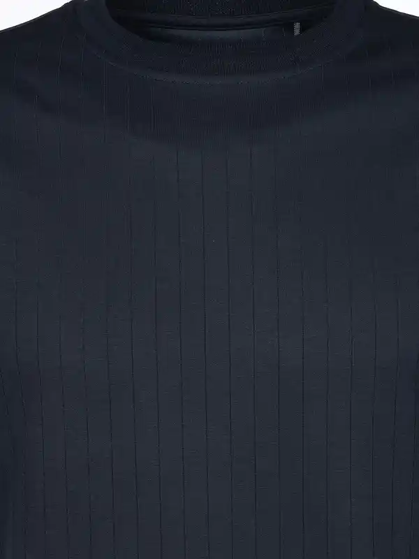 Bild 3 von Herren T-Shirt mit feinen Streifen Blau