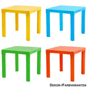 Kindertisch 42 x 46 x 46 cm, 4-fach sortiert