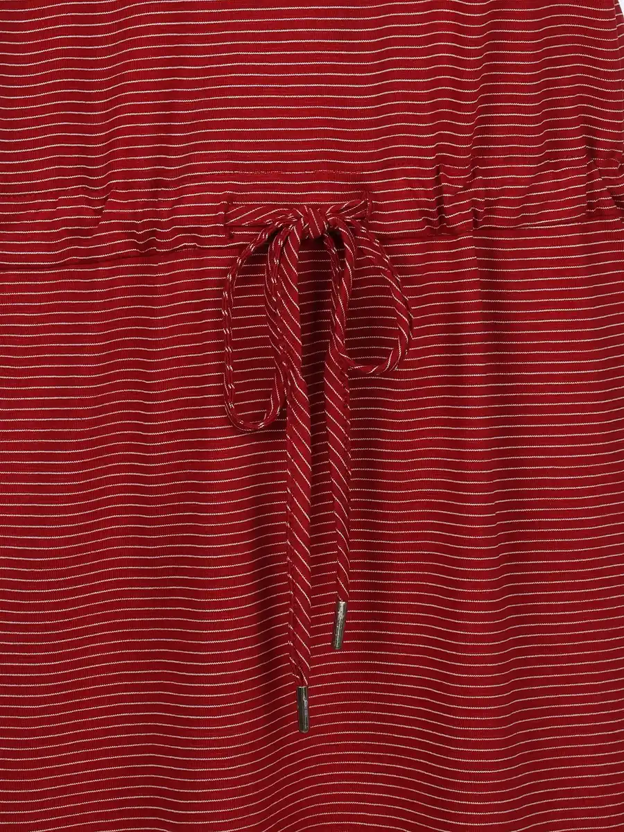 Bild 2 von Damen Jerseykleid mit Streifen Rot