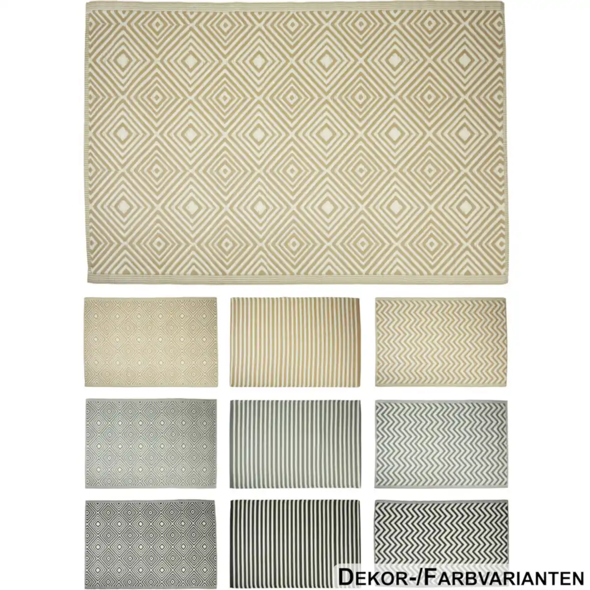 Bild 1 von Outdoor-Teppich 180 x 120 cm, 9-fach sortiert