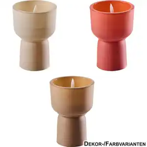 LED-Kerze groß aus Glas Ø 10cm, sortiert