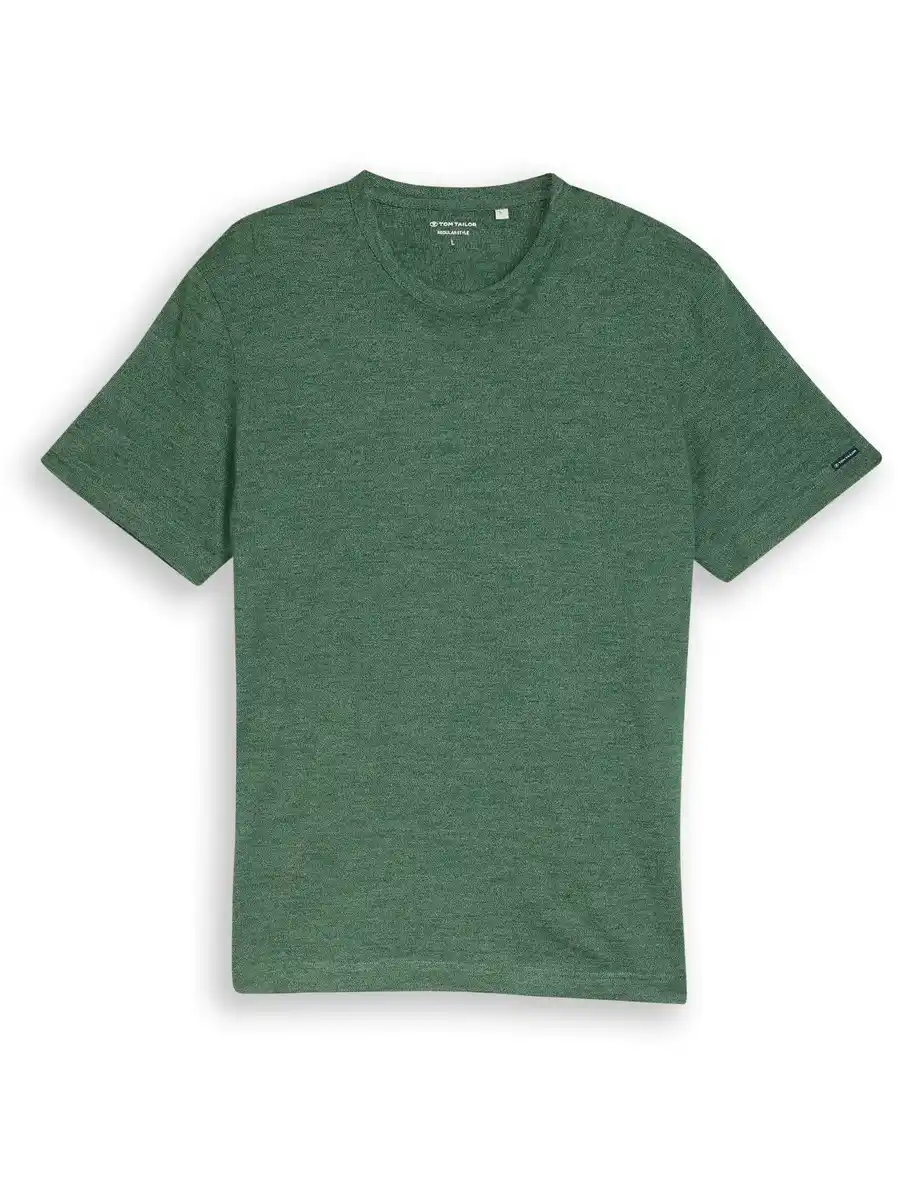 Bild 2 von Herren T-Shirt in melierter Optik Grün