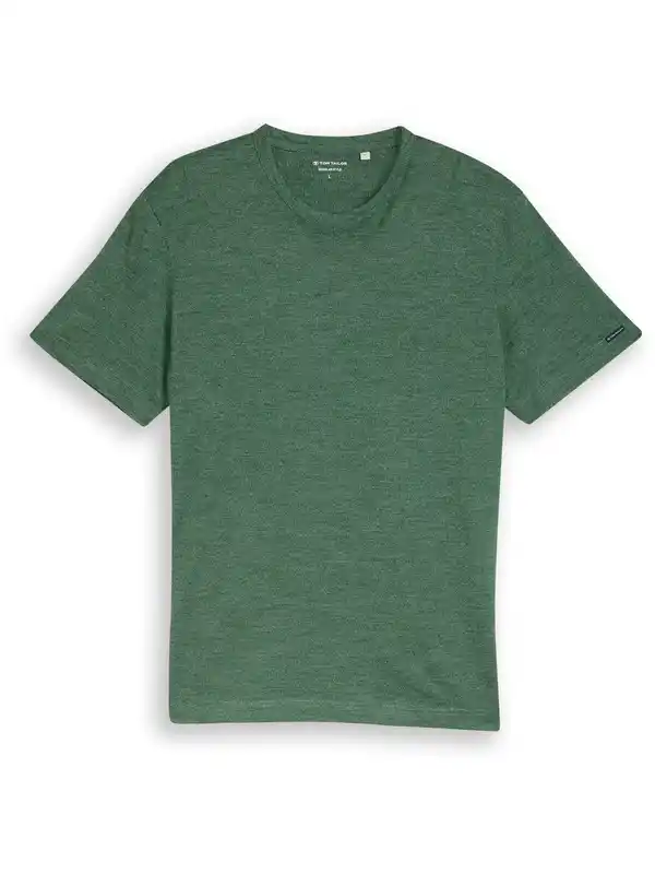 Bild 2 von Herren T-Shirt in melierter Optik Grün