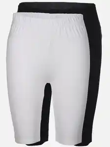 Damen Radler Leggings im 2er Pck Weiß
