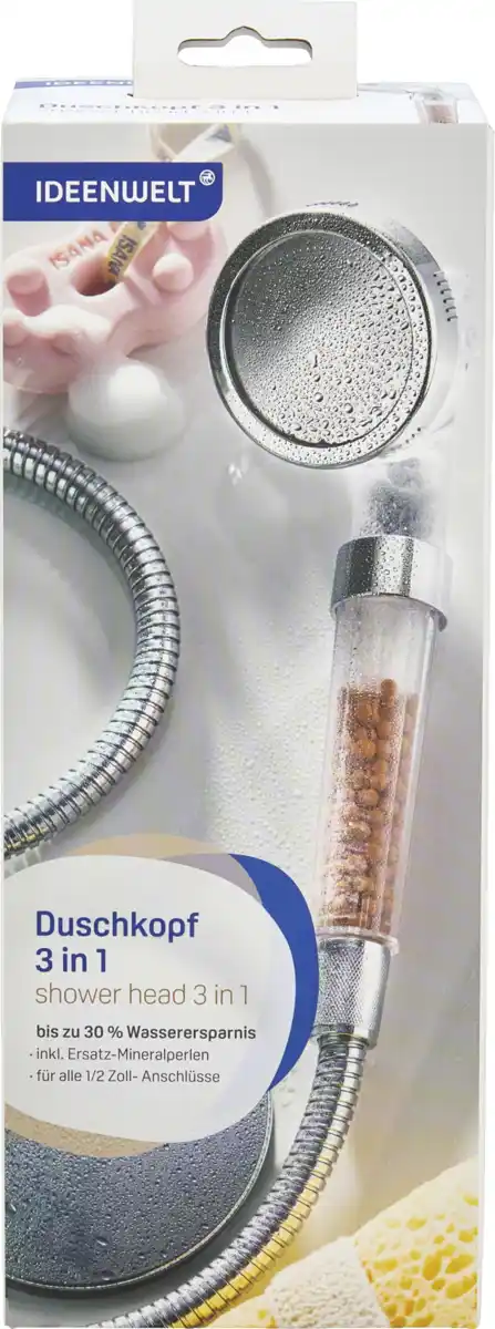 Bild 1 von IDEENWELT 3 in1 Duschkopf mit Filtersystem