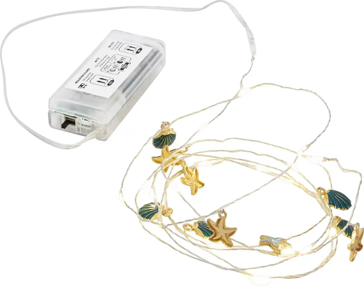Bild 2 von IDEENWELT Micro-LED-Lichterkette Muschel & Seestern