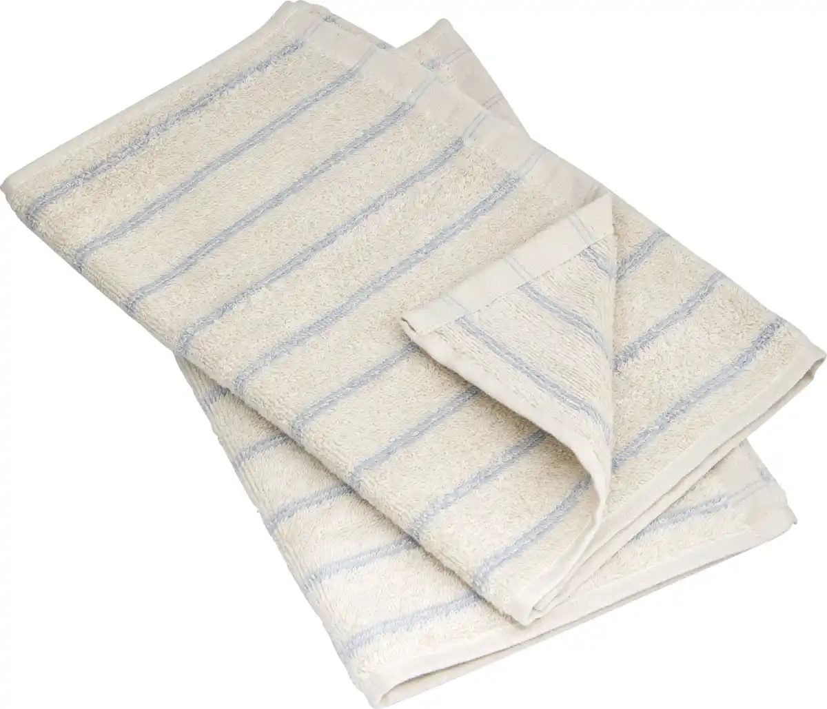 Bild 1 von IDEENWELT 2er Set Gästehandtuch beige mit Streifen