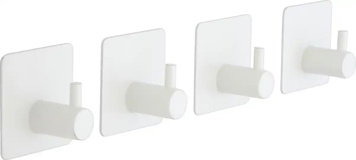 Bild 2 von IDEENWELT 4er Set Handtuchhaken weiß