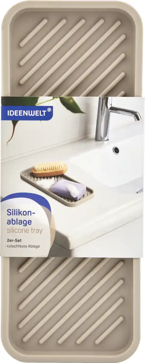 Bild 1 von IDEENWELT 2er Set Silikonablage grau