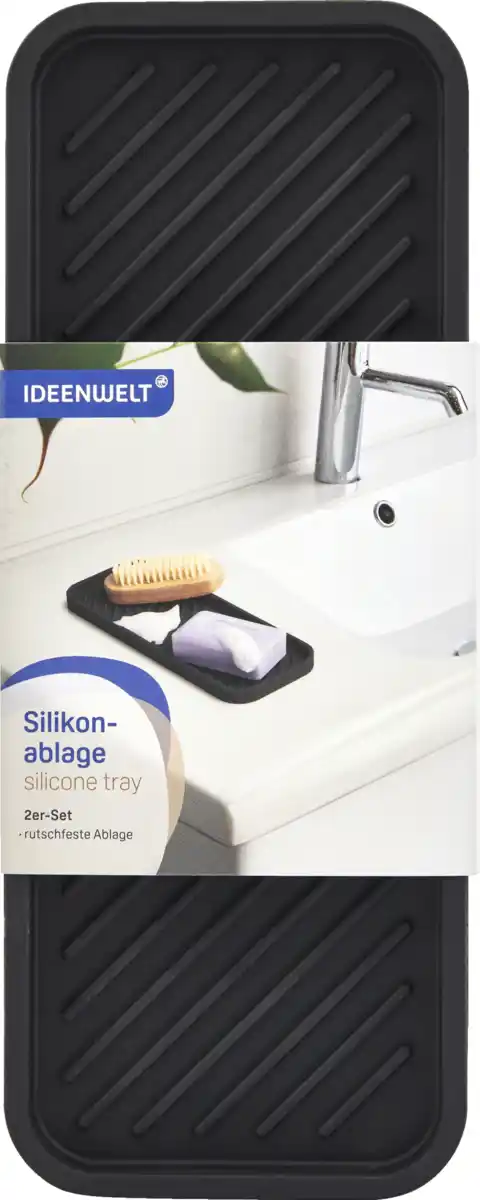 Bild 1 von IDEENWELT 2er Set Silikonablage schwarz