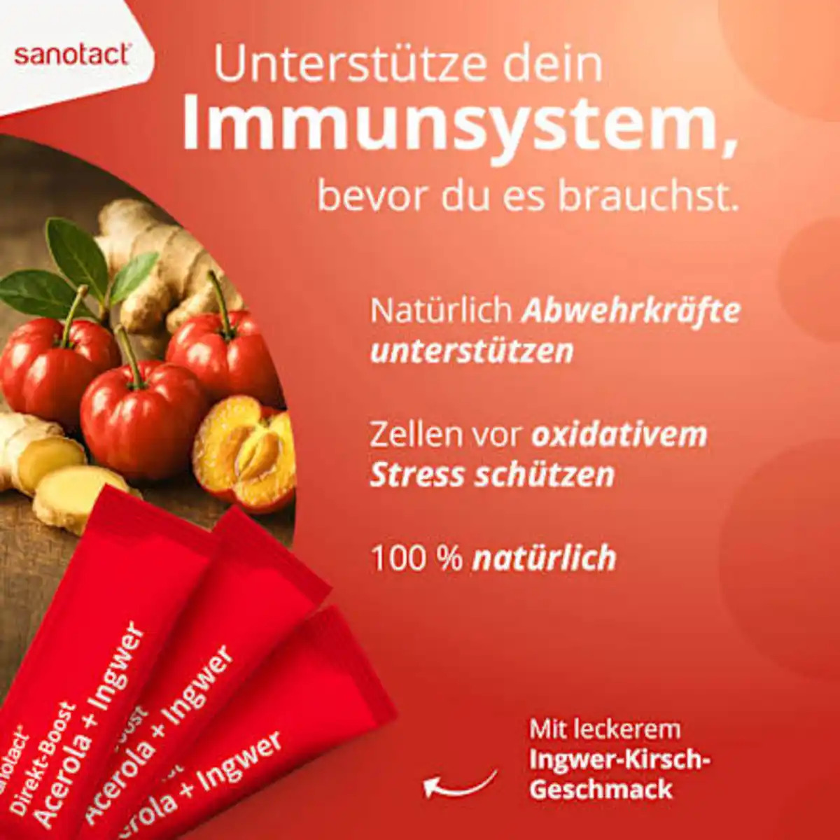 Bild 4 von sanotact Acerola & Ingwer Sticks, 20 St, 39 g