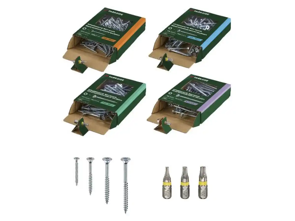 Bild 1 von PARKSIDE® Spanplattenschraubensortiment, 420-tlg./ Dübelsortiment, 500-tlg.