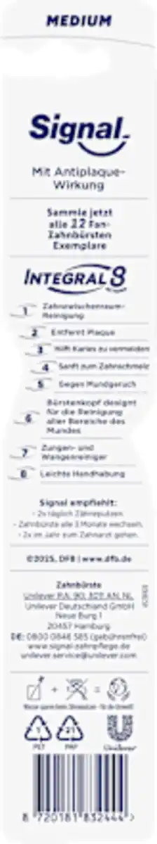 Bild 2 von Signal Zahnbürste Integral 8 DFB-Edition medium, 1 St