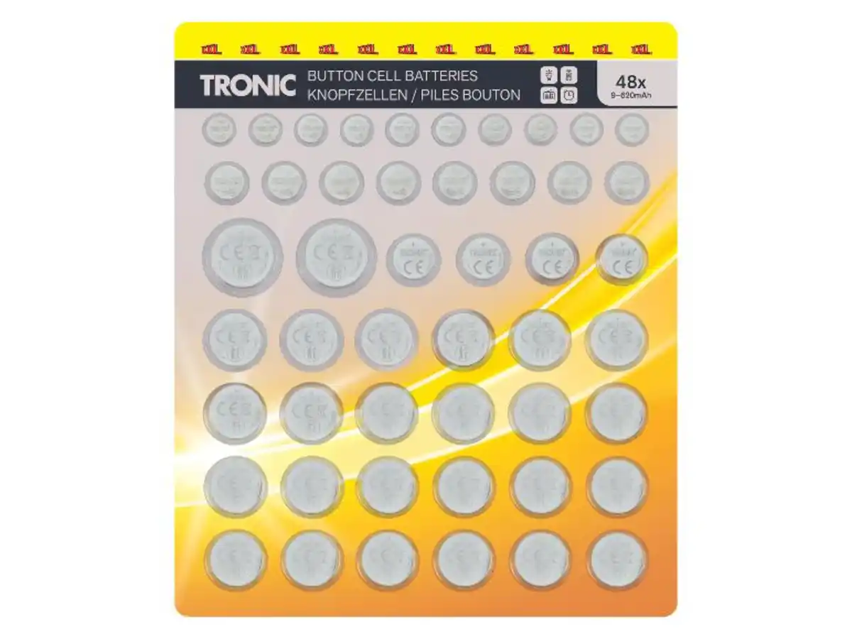 Bild 2 von TRONIC® Knopfzellen Multipack, 48 Stück