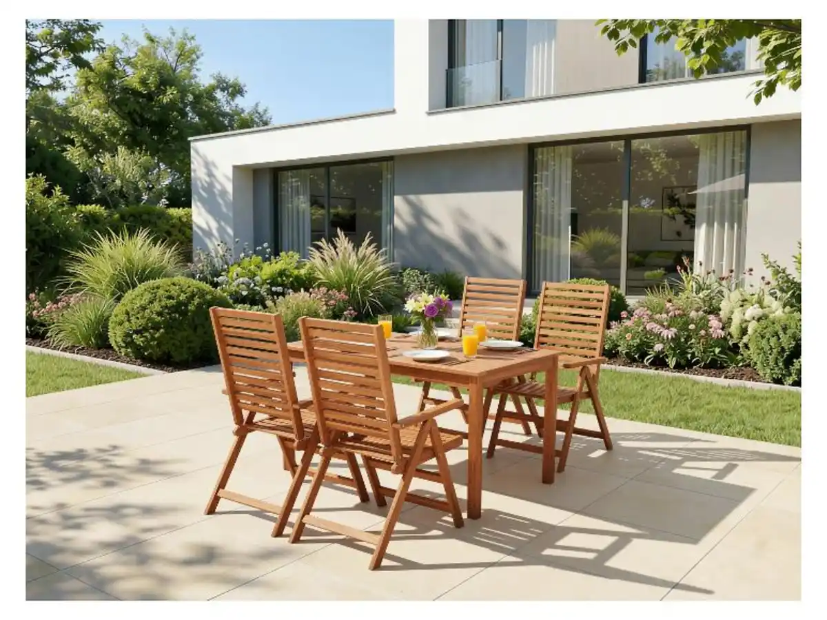 Bild 1 von LIVARNO® Akazie-Set "Sevilla" 5-teilig - Tisch & 4 Klappsessel