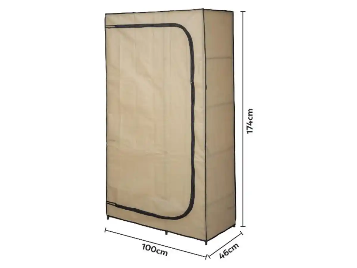 Bild 2 von LIVARNO® Textilkleiderschrank, anthrazit, beige