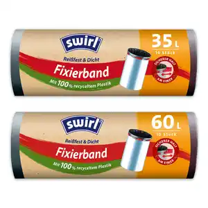 Swirl Müllbeutel mit Fixierband