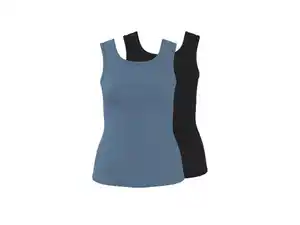 ESMARA® Damen Gerippte Tops, 2 Stück