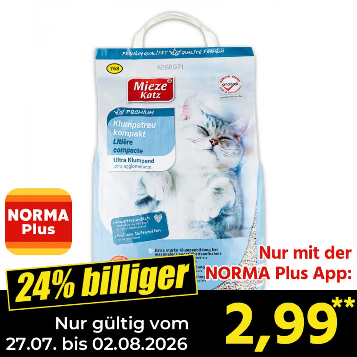 Bild 1 von Mieze Katz Premium Klumpstreu
