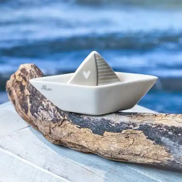 Bild 2 von Dekorieren & Einrichten Keramikschiffchen "Ahoi", beige, 1 St