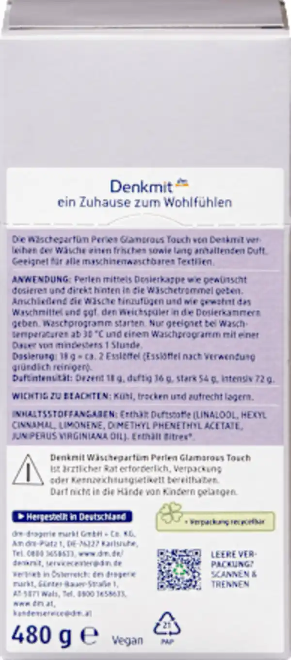 Bild 2 von Denkmit Wäscheparfüm Perlen Glamorous Touch, 480 g