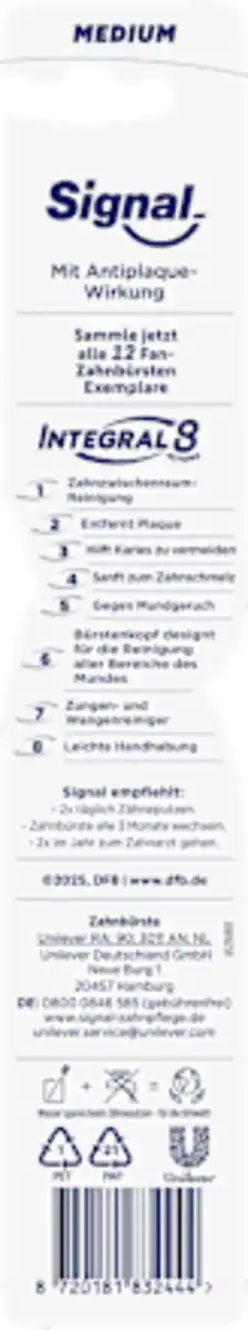 Bild 1 von Signal Zahnbürste Integral 8 DFB-Edition medium, 1 St