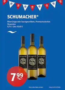 SCHUMACHER* Pinot Grigio oder Sauvignon Blanc Premium selection Slowenien