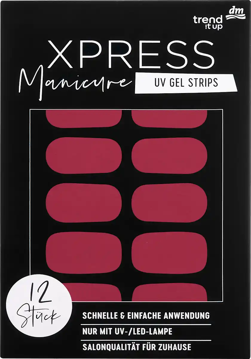 Bild 1 von trend !t up UV Gel Nagelfolien XPRESS Manicure 110 Berry Blossom, 12 St
