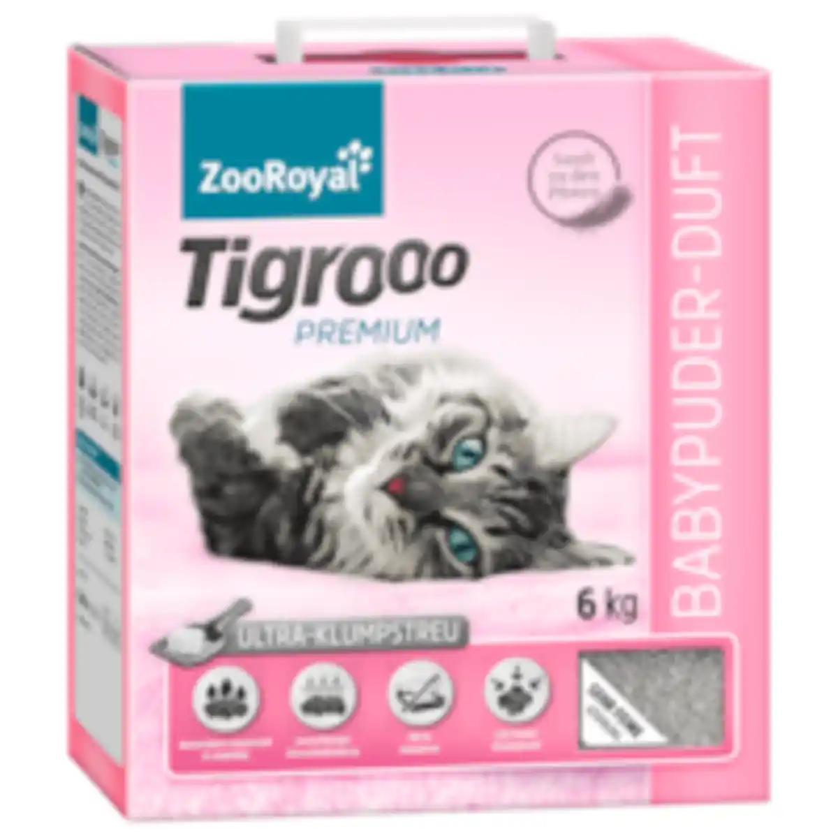 Bild 1 von ZooRoyal Tigrooo Katzenstreu mit Babypuderduft