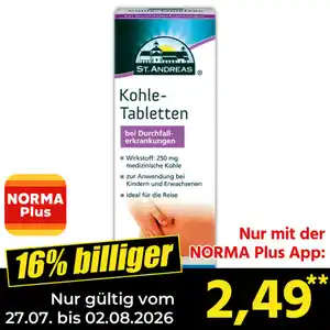 St. Andreas Kohle-Tabletten