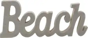 Dekorieren & Einrichten Schriftzug "Beach" mit Sand, beige, 1 St