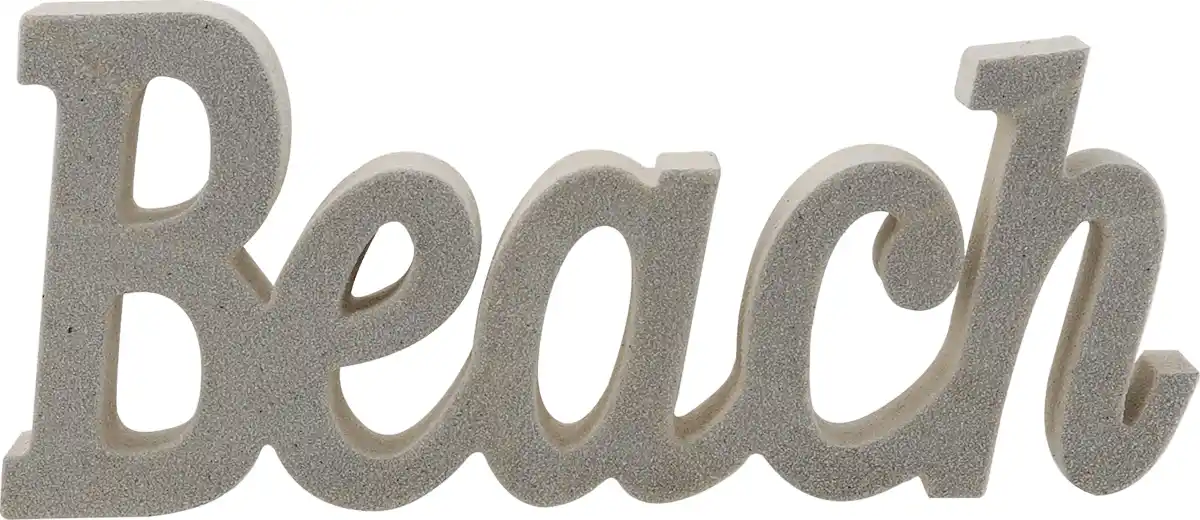 Bild 1 von Dekorieren & Einrichten Schriftzug "Beach" mit Sand, beige, 1 St