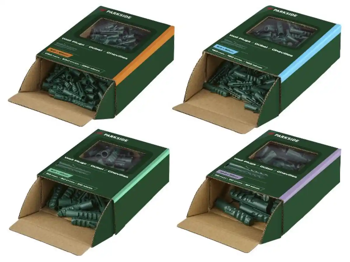 Bild 2 von PARKSIDE® Spanplattenschraubensortiment, 420-tlg./ Dübelsortiment, 500-tlg.