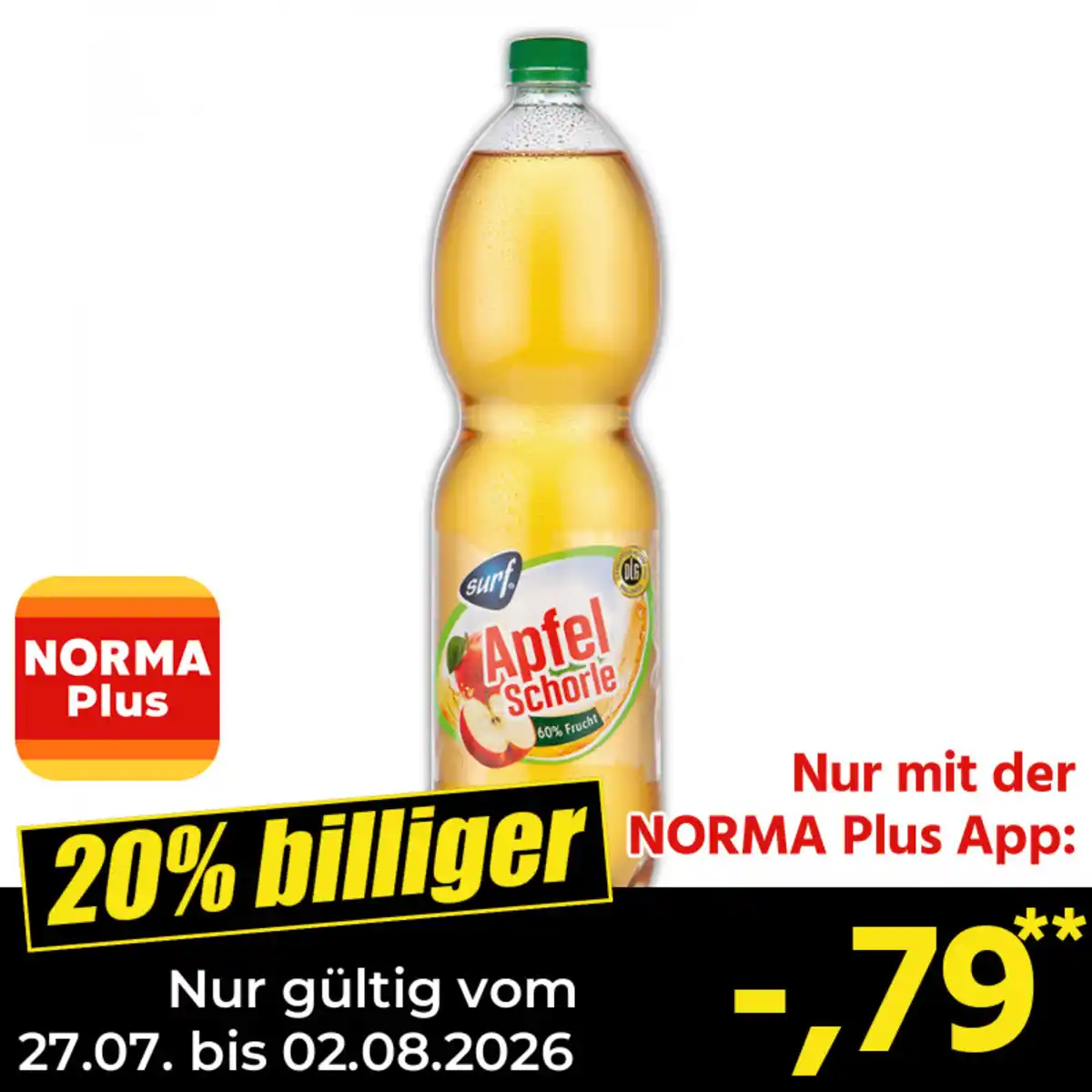 Bild 1 von surf Apfelschorle