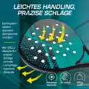 Bild 2 von Padelschläger 46,5cm schwarz Starter Set - 4tlg.