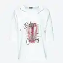 Bild 1 von Damen-Langarmshirt mit Kapuze und Frontdruck