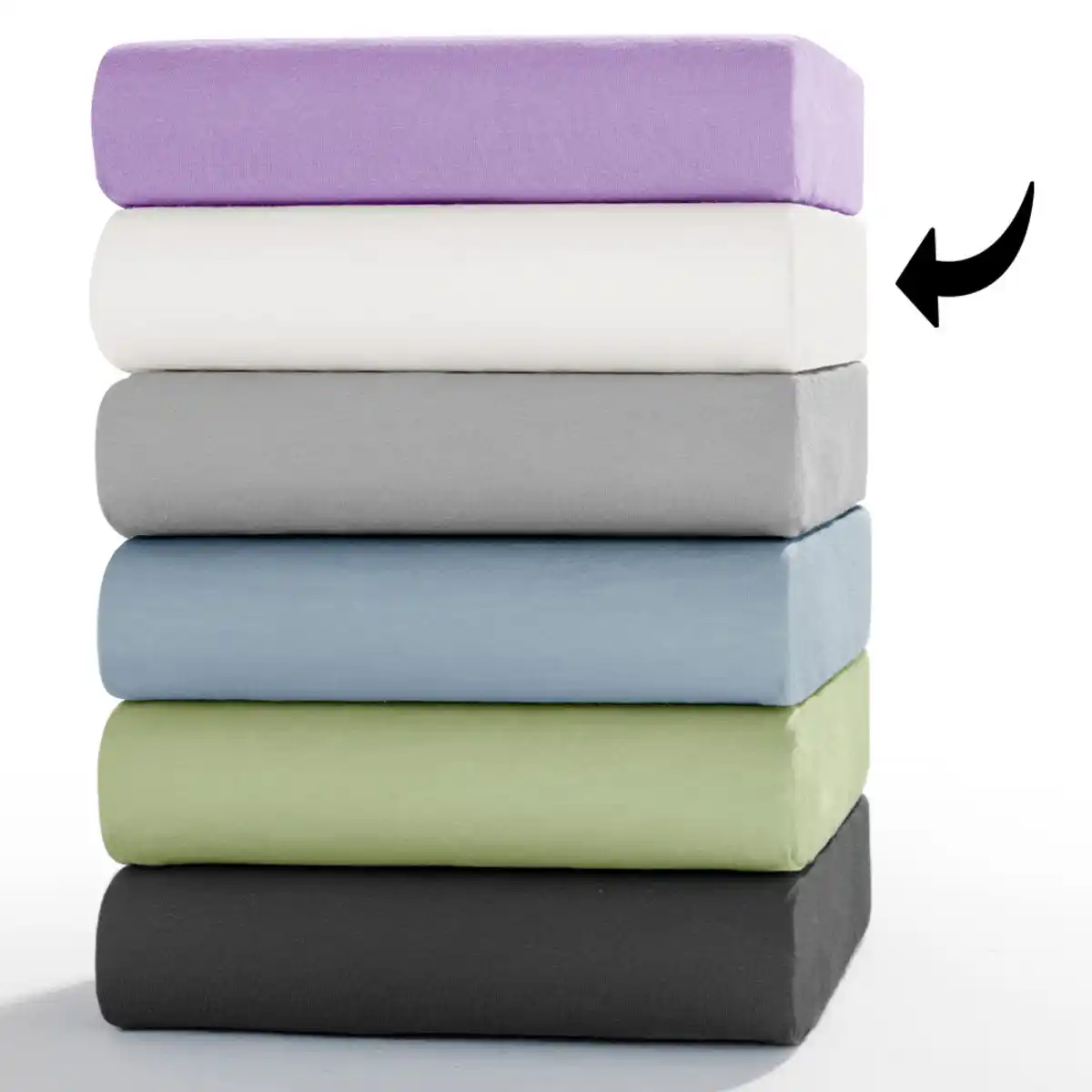 Bild 4 von Mako-Feinjersey Spannbetttuch - ca. 140 - 160 x 200 cm