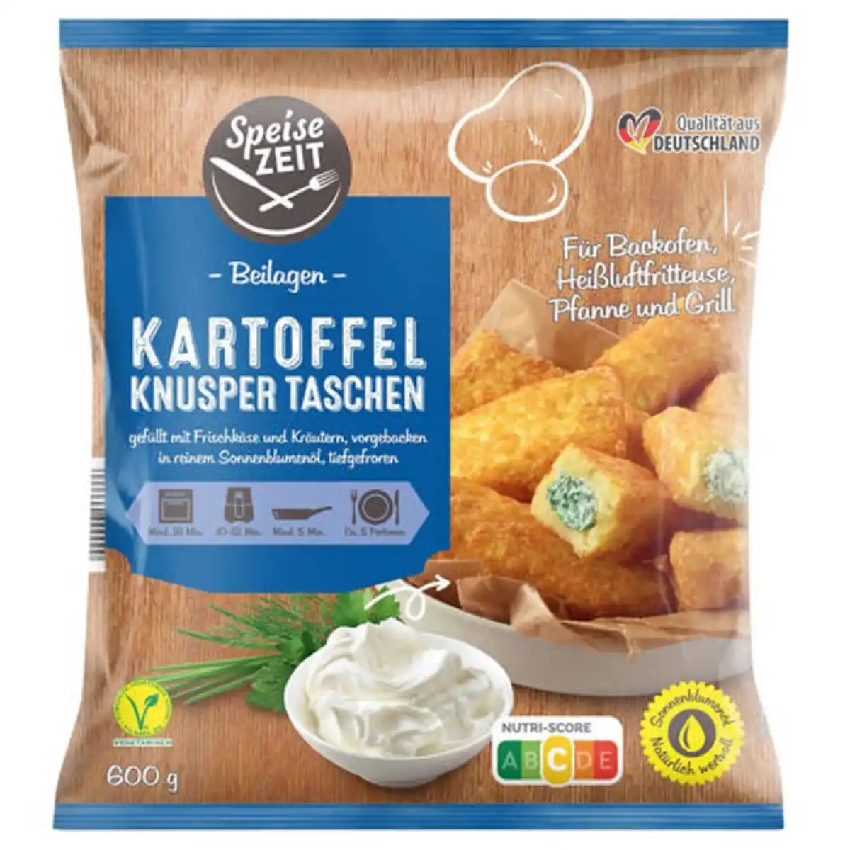 Bild 1 von SPEISEZEIT Kartoffeltaschen 600 g, Frischkäse-Kräuter