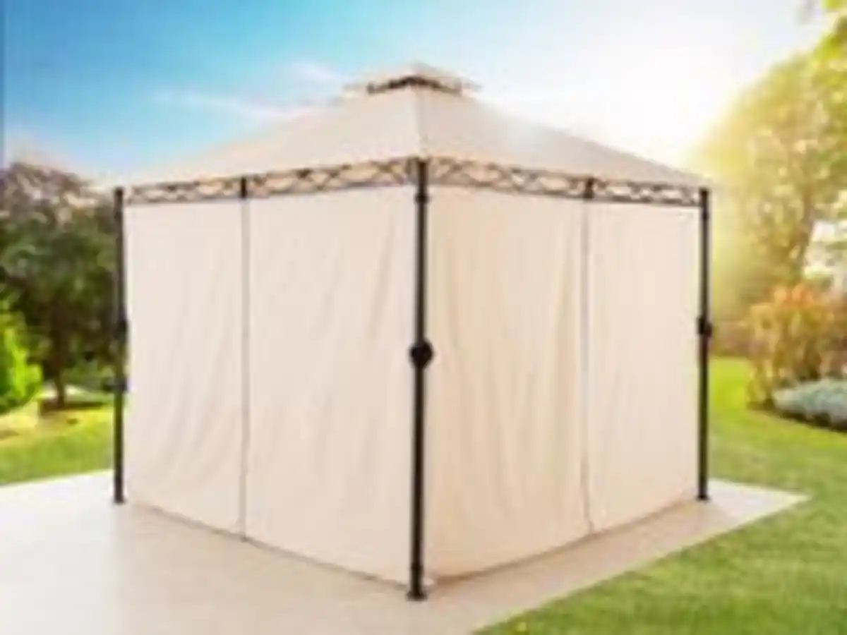 Bild 4 von Pavillon Nicosia mit Stahl und Polyester ca. 295 x 295 x 272 cm in creme