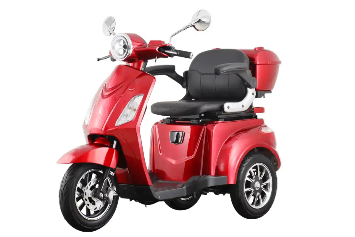 Bild 1 von E-Seniorenmobil Aktiv Mobil E-Trike Pro rot - 25 km/h - mit Hardkoffer