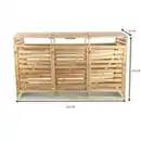 Bild 2 von 3er Mülltonnenbox lackiert aus Holz, wasserfest, ca. 219 x 92 x 122 cm - Hellbraun